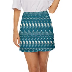 Pattern Background Art Wallpaper Mini Front Wrap Skirt