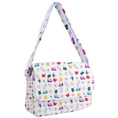 Snail Butterfly Pattern Seamless Courier Bag by Ravend