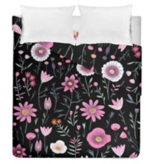 Flowers Pattern Duvet Cover Double Side (queen Size) by Ravend