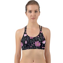 Flowers Pattern Back Web Sports Bra