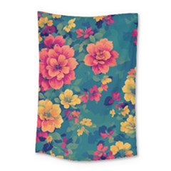 Floral Art Flowers Textile Small Tapestry