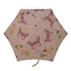 Butterfly Background Pattern Texture Mini Folding Umbrellas