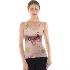 Butterfly Background Pattern Texture Women s Basic Tank Top