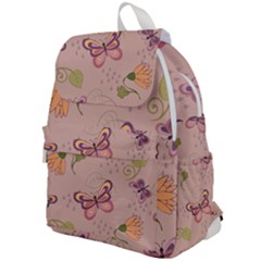 Butterfly Background Pattern Texture Top Flap Backpack