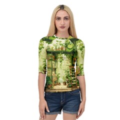 Building Potted Plants Quarter Sleeve Raglan T-shirt