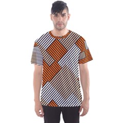 Abstract Pattern Line Art Design Decoration Men s Sport Mesh T-shirt