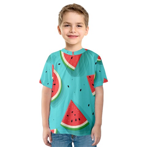 Watermelon Fruit Slice Kids  Sport Mesh T-shirt by Ravend