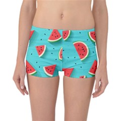 Watermelon Fruit Slice Reversible Boyleg Bikini Bottoms