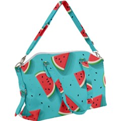 Watermelon Fruit Slice Canvas Crossbody Bag