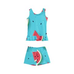 Watermelon Fruit Slice Kids  Boyleg Swimsuit