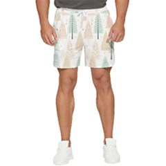 Trees Christmas Men s Runner Shorts by Ravend