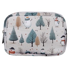 Snowman Snow Christmas Make Up Pouch (small)