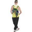 Butterfly Mosaic Yellow Colorful Men s Sleeveless Hoodie View2