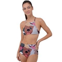 Dogs Pet Background Pack Terrier Halter Tankini Set