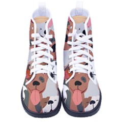 Dogs Pet Background Pack Terrier Men s High-top Canvas Sneakers by Ravend