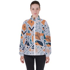 Flower Design Nature Women s High Neck Windbreaker by Ravend