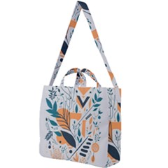 Flower Design Nature Square Shoulder Tote Bag by Ravend