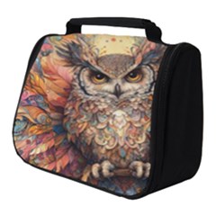 Drawing Olw Bird Full Print Travel Pouch (small) by Ravend