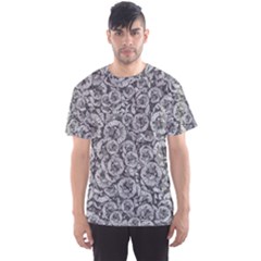 Vintage Clock Motif Pattern Men s Sport Mesh T-Shirt