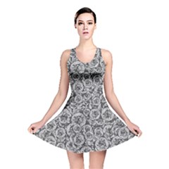 Vintage Clock Motif Pattern Reversible Skater Dress