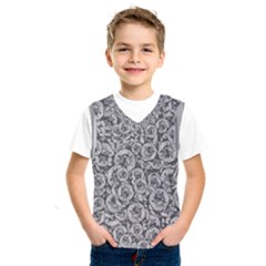 Vintage Clock Motif Pattern Kids  Basketball Tank Top