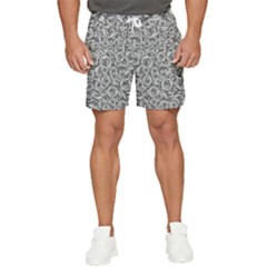 Vintage Clock Motif Pattern Men s Runner Shorts