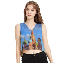 Architecture Building Cathedral Church V-neck Cropped Tank Top