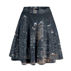 Time Lapse Photo Of City High Waist Skirt by Modalart