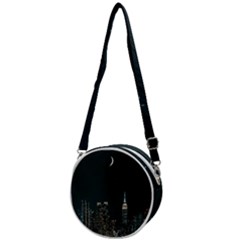 Skyline Photography Of Buildings Crossbody Circle Bag by Modalart