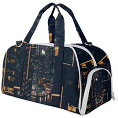 Photo Of Buildings During Nighttime Burner Gym Duffel Bag by Modalart