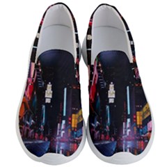 Roadway Surrounded Building During Nighttime Men s Lightweight Slip Ons