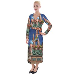 Saint Basil S Cathedral Velvet Maxi Wrap Dress