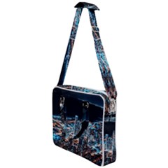 Aerial Photography Of Lighted High Rise Buildings Cross Body Office Bag by Modalart