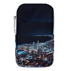 Aerial Photography Of Lighted High Rise Buildings Waist Pouch (small) by Modalart