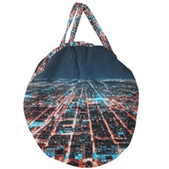 Aerial Shot Of Buildings Giant Round Zipper Tote