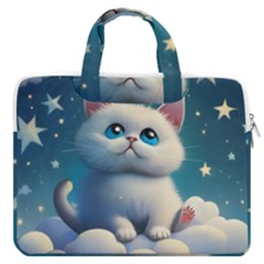 Cat On The Sky Macbook Pro 16  Double Pocket Laptop Bag 