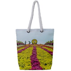 Beautiful garden Full Print Rope Handle Tote (Small)