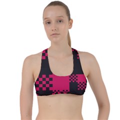 Cube Square Block Shape Creative Criss Cross Racerback Sports Bra by Amaryn4rt