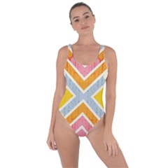 Line Pattern Cross Print Repeat Bring Sexy Back Swimsuit