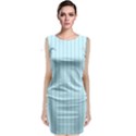 Stripes Striped Turquoise Classic Sleeveless Midi Dress View1