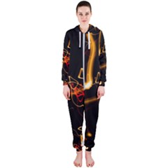 Abstract Hooded Jumpsuit (ladies)