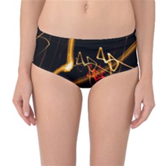 Abstract Mid-waist Bikini Bottoms by Amaryn4rt