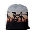 Bicycles Wheel Sunset Love Romance Drawstring Pouch (2XL) View2