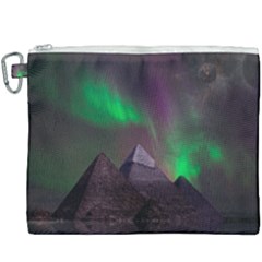 Fantasy Pyramid Mystic Space Aurora Canvas Cosmetic Bag (xxxl) by Grandong