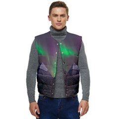 Fantasy Pyramid Mystic Space Aurora Men s Button Up Puffer Vest	 by Grandong
