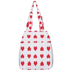 Heart Red Love Valentines Day Center Zip Backpack by Bajindul