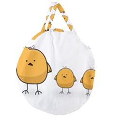 Chick Easter Cute Fun Spring Giant Round Zipper Tote by Ndabl3x