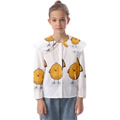 Chick Easter Cute Fun Spring Kids  Peter Pan Collar Blouse