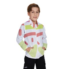 Rainbow Boho Colors Pastel Heart Kids  Windbreaker by Ndabl3x