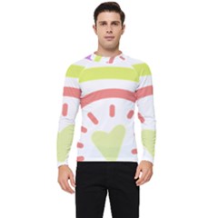 Rainbow Boho Colors Pastel Heart Men s Long Sleeve Rash Guard by Ndabl3x